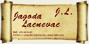 Jagoda Lačnevac vizit kartica